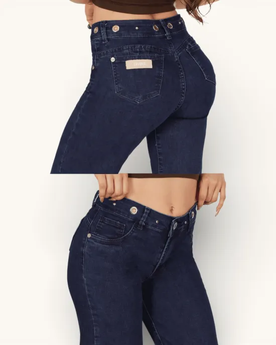 Jeans Mujer Marsella Blue Wide Leg Divine - Imagen 3