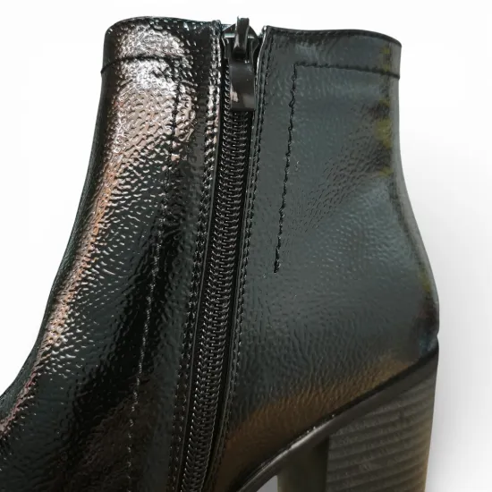 Botín Mujer Negro Charol Taco Medio 388-2302 Bonny Franco - Imagen 8