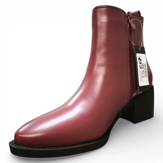 Botín Mujer Burdeo Taco Medio 373-0072 Bonny Franco - Imagen 3