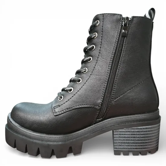 Botín Mujer Urban Chunky Noir Plataforma Bonny Franco - Imagen 2