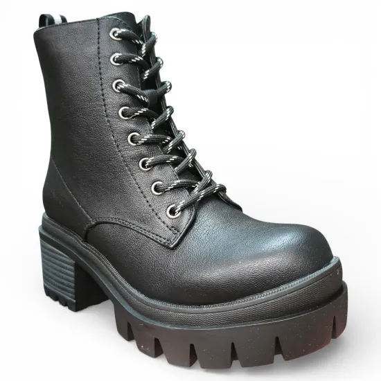 Botín Mujer Urban Chunky Noir Plataforma Bonny Franco - Imagen 3