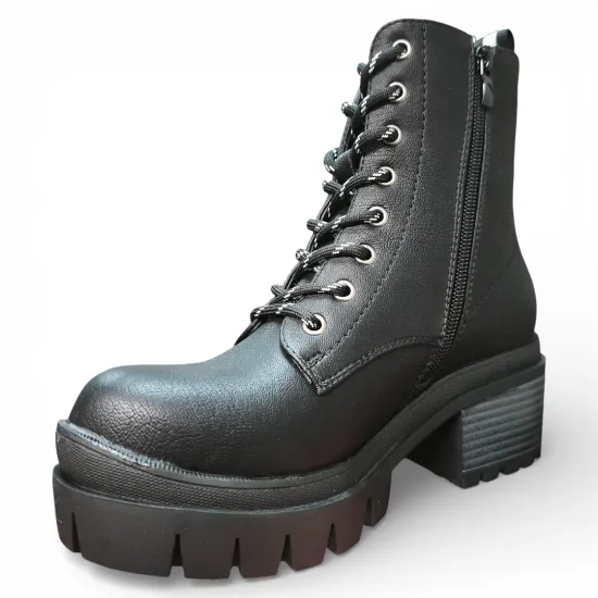 Botín Mujer Urban Chunky Noir Plataforma Bonny Franco - Imagen 5