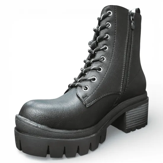 Botín Mujer Urban Chunky Noir Plataforma Bonny Franco - Imagen 12