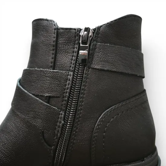 Botín Mujer Rebel Buckle Chunky Negro Bonny Franco - Imagen 3