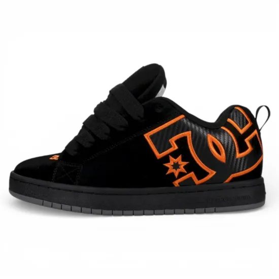 Zapatilla Hombre Court Graffik Black Orange DC - Imagen 2