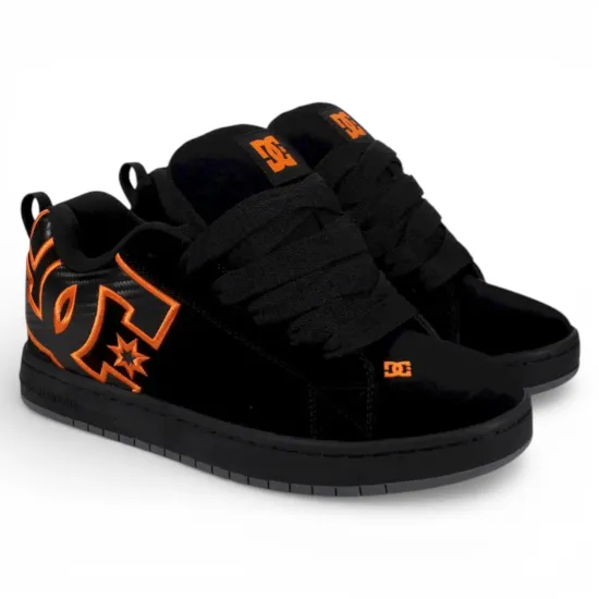 Zapatilla Hombre Court Graffik Black Orange DC - Imagen 4