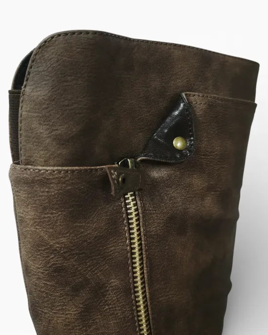 Bota Mujer Bruna Taupe Hebilla Bonny Franco - Imagen 8