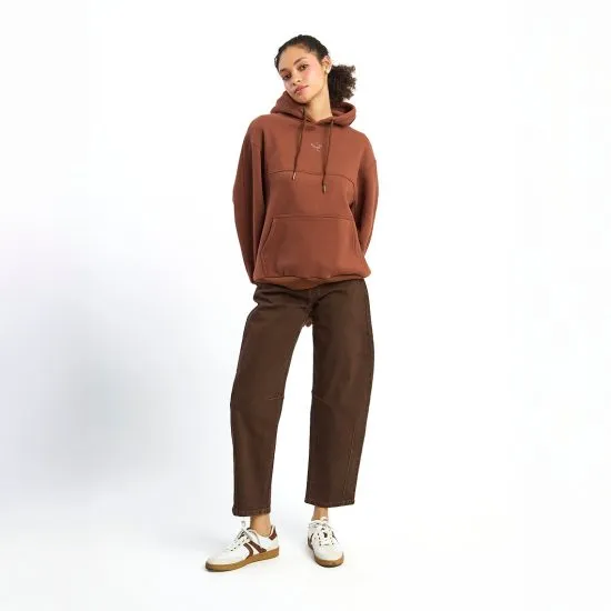 Jeans Mujer Barrel Pinzas Deep Brown Il Gioco - Imagen 4