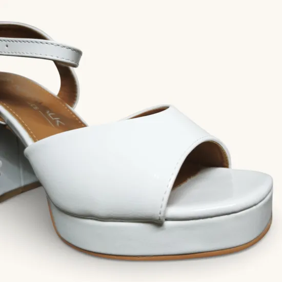 Sandalia Mujer Bianca Platform Blanco New Walk - Imagen 3