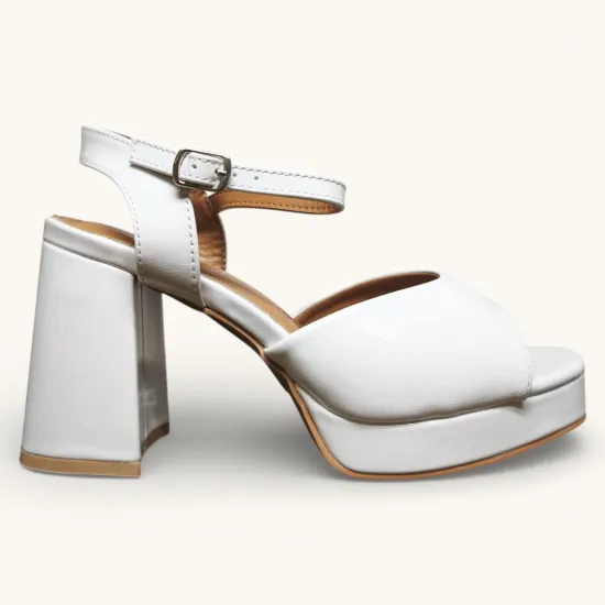 Sandalia Mujer Bianca Platform Blanco New Walk - Imagen 4