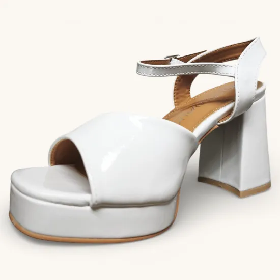Sandalia Mujer Bianca Platform Blanco New Walk - Imagen 6