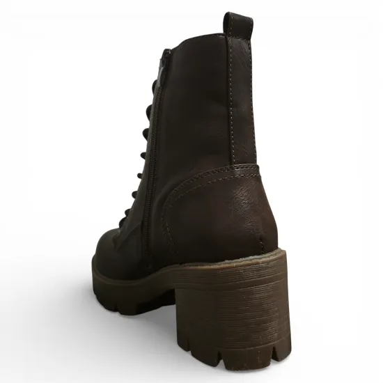 Botín Mujer Aitana Café Plataforma Bonny Franco - Imagen 4