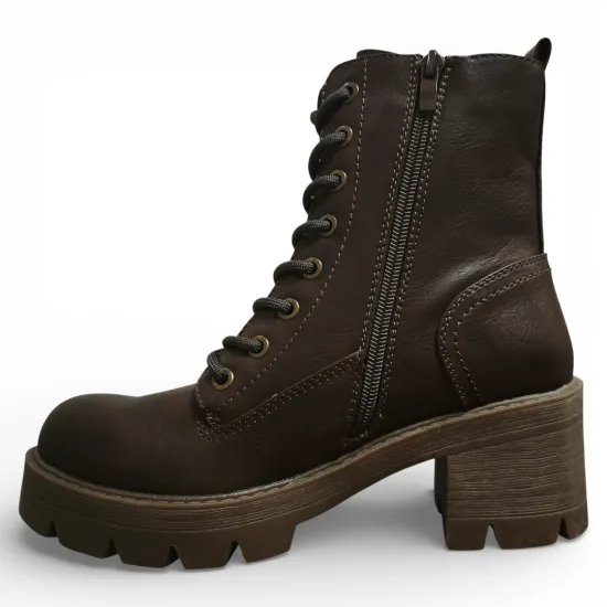 Botín Mujer Aitana Café Plataforma Bonny Franco - Imagen 5