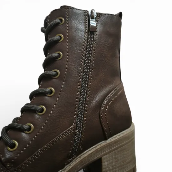 Botín Mujer Aitana Café Plataforma Bonny Franco - Imagen 9