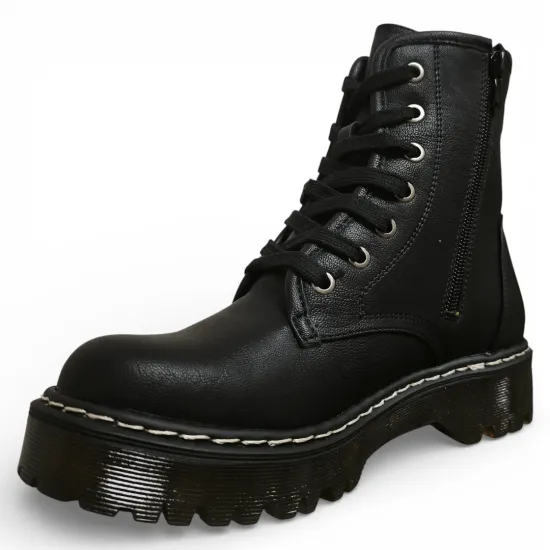 Botín Mujer Renata Negro Plataforma Bonny Franco - Imagen 2