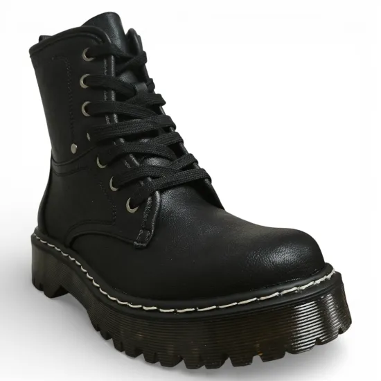 Botín Mujer Renata Negro Plataforma Bonny Franco - Imagen 5