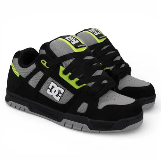 Zapatilla Hombre Stag Black/Grey Lime DC - Imagen 4