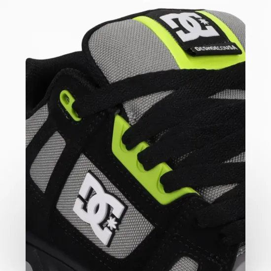 Zapatilla Hombre Stag Black/Grey Lime DC - Imagen 6