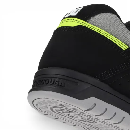 Zapatilla Hombre Stag Black/Grey Lime DC - Imagen 7