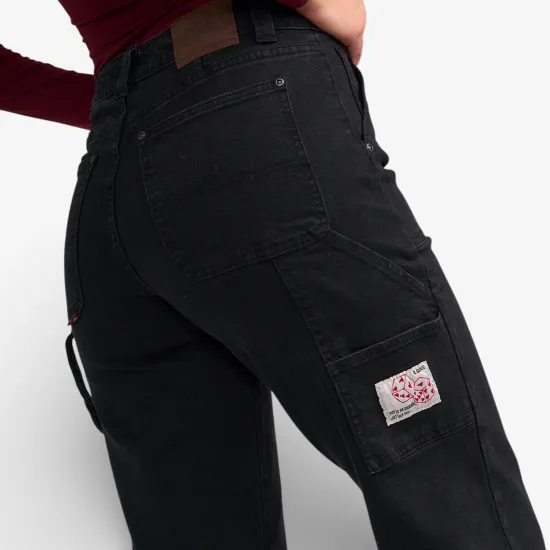 Jeans Mujer Carpenter Black  Basta Destroyed Il Gioco - Imagen 3