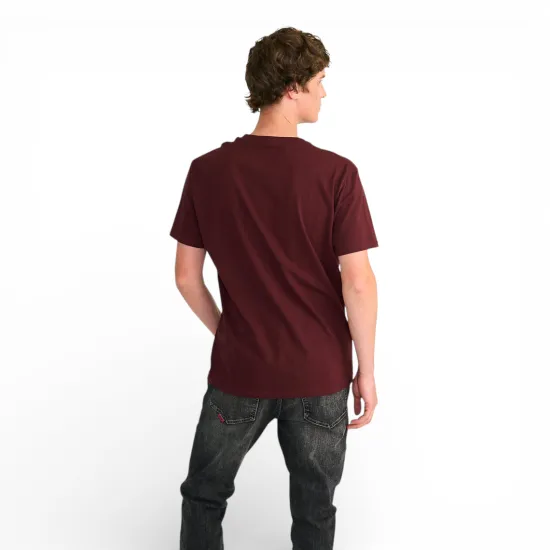 Polera Hombre Básica Logo Bordado Morado Ellus - Imagen 3