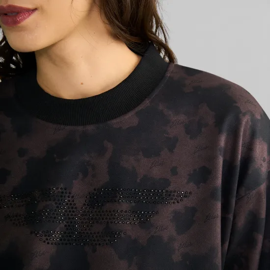 Polerón Mujer Timeless Animal Print Café Ellus - Imagen 4