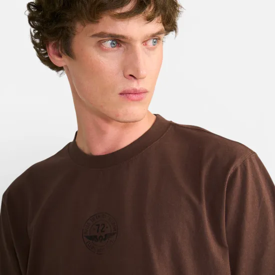 Polera Hombre Logo Central Alas Café Ellus - Imagen 4