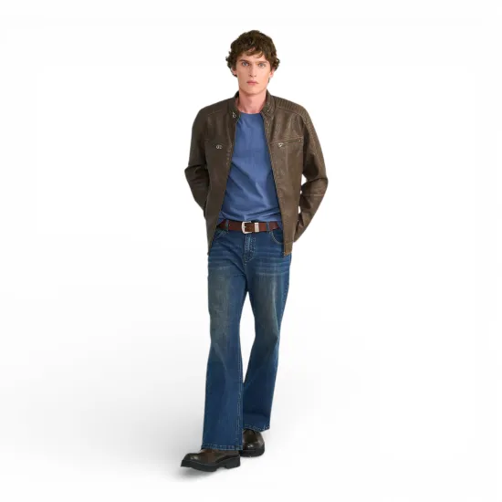 Polera Hombre Básica Logo Bordado Azul Ellus - Imagen 5