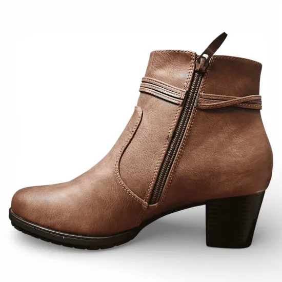 Botín Mujer Aurora Camel Confort Bonny Franco - Imagen 5