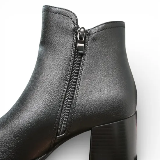 Botín Mujer Negro Taco Medio Elegante Bonny Franco - Imagen 6