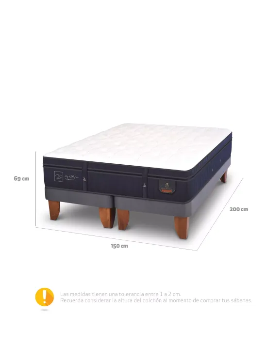 Cama Europea Super Premium 2 Plazas Base Dividida - Imagen 2