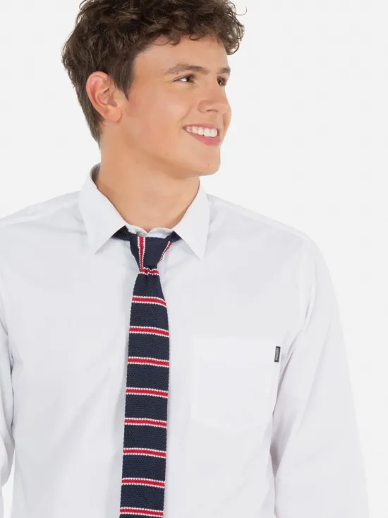 Camisa Juvenil Escolar Essential Blanco Maui - Imagen 2