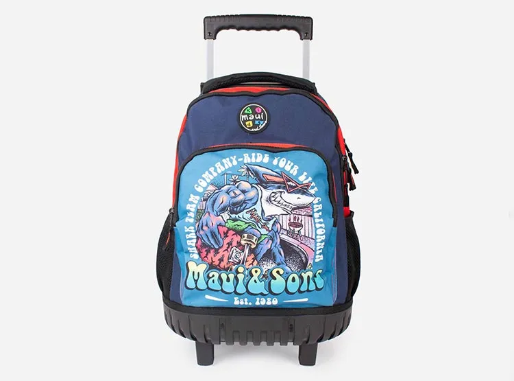 Mochila Con Ruedas Full Print Orange Maui