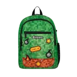 Mochila Escolar Logan 6XT Verde Pixels Xtrem