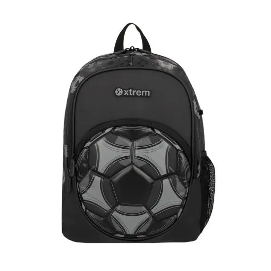 Mochila escolar Logan Fútbol Negra Xtrem