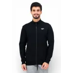 Polerón Deportivo Hombre Negro Cierre Completo Reebok