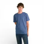 Polera Hombre Básica Logo Bordado Azul Ellus