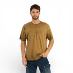 Polera Hombre Heavy Cotton Dirty Wash Café Ellus