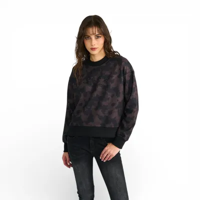 Polerón Mujer Timeless Animal Print Café Ellus