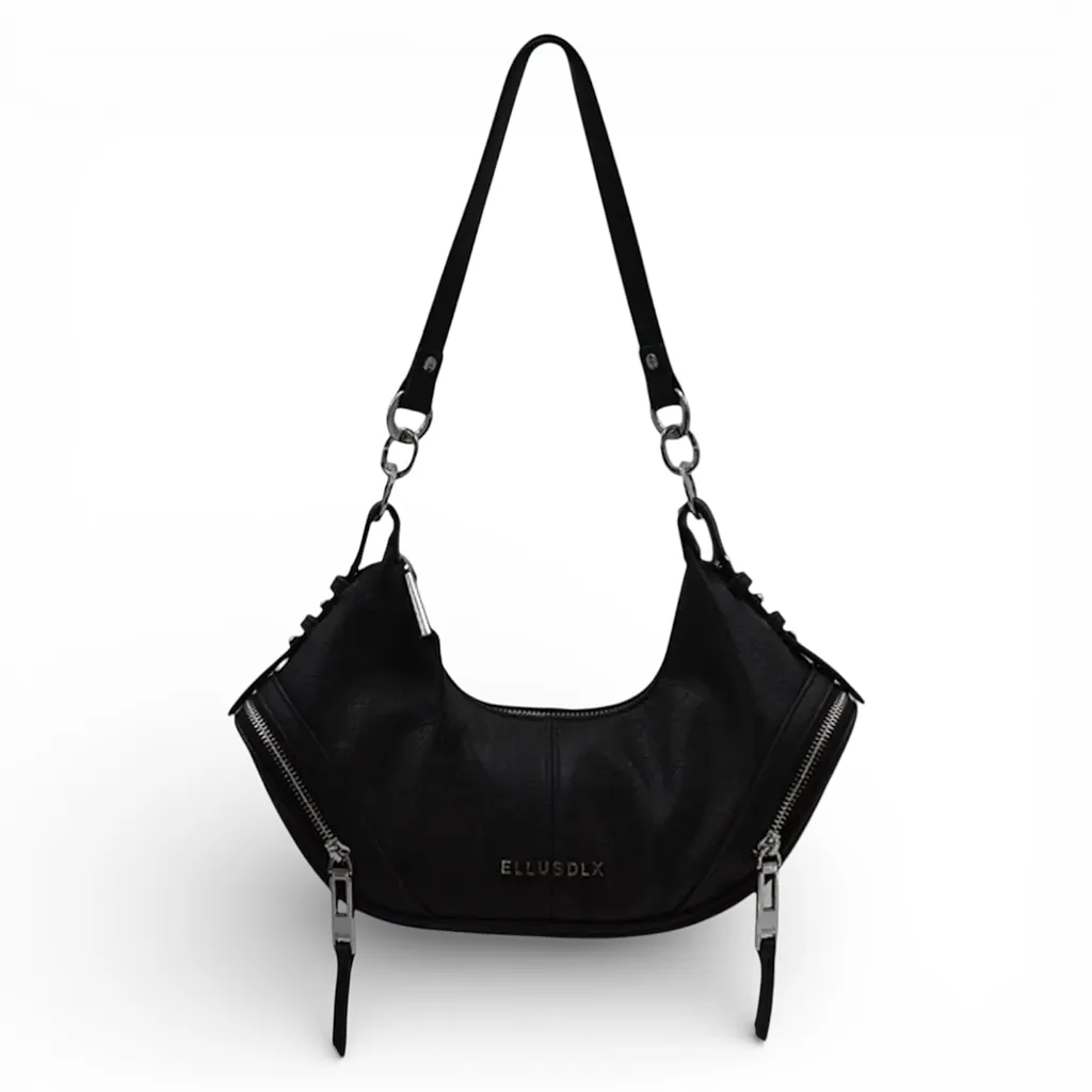 Cartera Mujer Crudo Estilo Riñonera Cierres Laterales Ellus