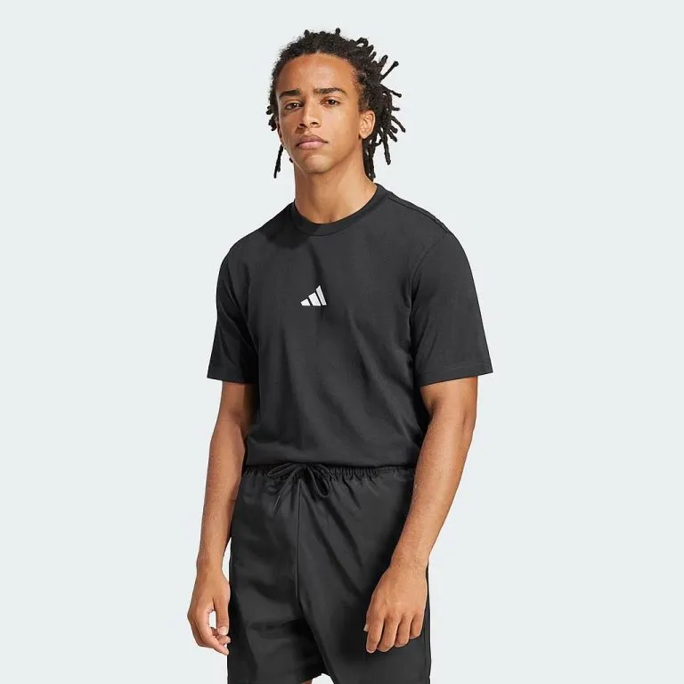 Polera Essentials Small Logo Negro Adidas