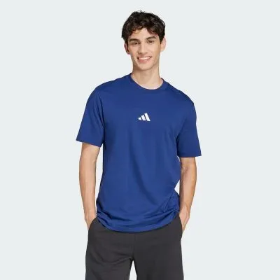 Polera Essentials Small Logo Azul Adidas