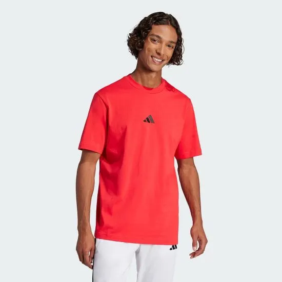 Polera Adidas Essentials Small Logo Single Jersey Rojo Adidas