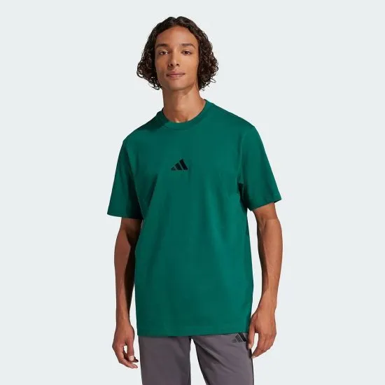 Polera Adidas Essentials Small Logo Single Jersey Verde Adidas