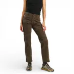 Pantalón Jeans Mujer Carpintero Recto Café Ellus