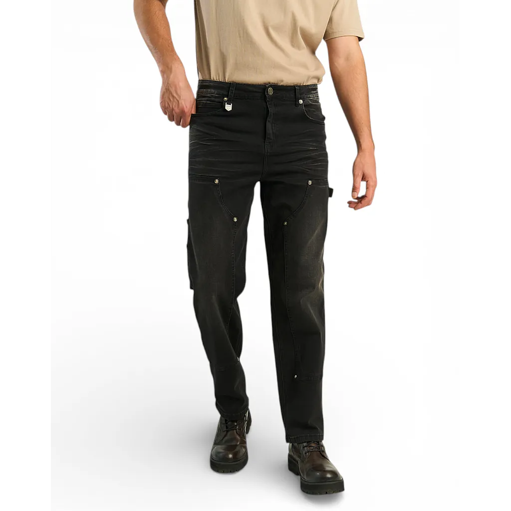Jeans Hombre Relaxed Carpinter Black Oil Ring Ellus