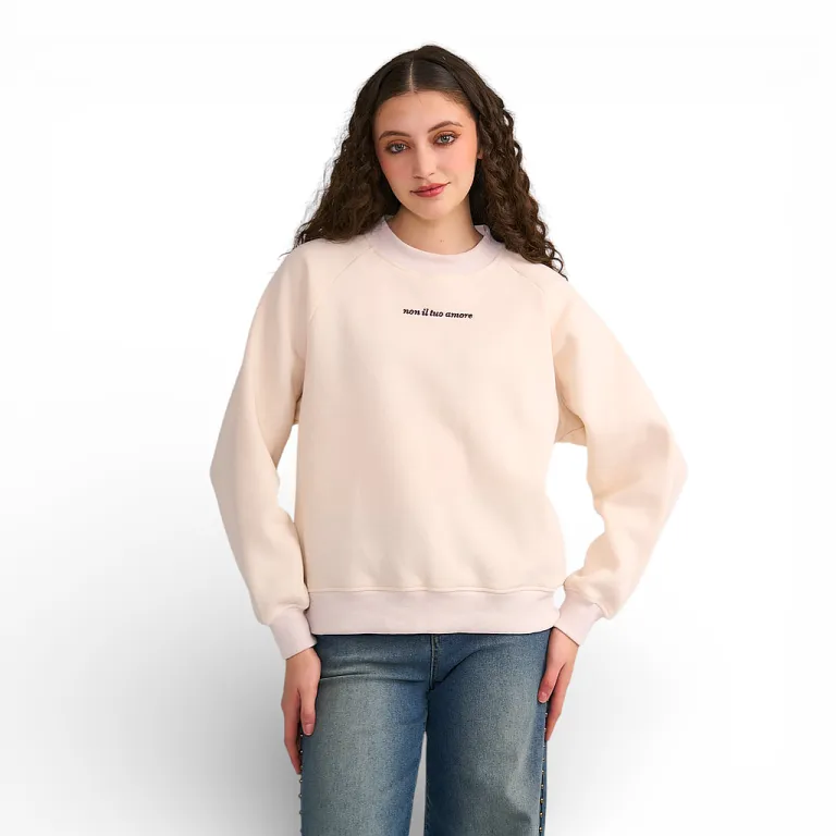 Polerón Mujer Crew Neck Raglan Ostrа Il Gioco