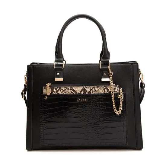 Cartera Estampado Negro Gacel