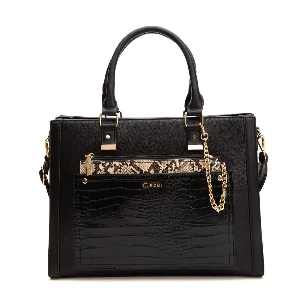 Cartera Estampado Negro Gacel