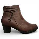 Botín Mujer Camel Taco Medio 224-0385 Bonny Franco